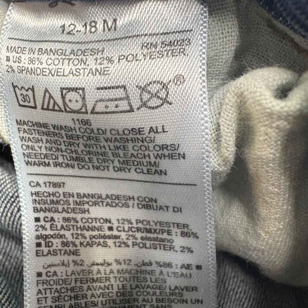 Old Navy Karate Skinny Jeans Size 12 18 month jeans - Picture 3 of 5